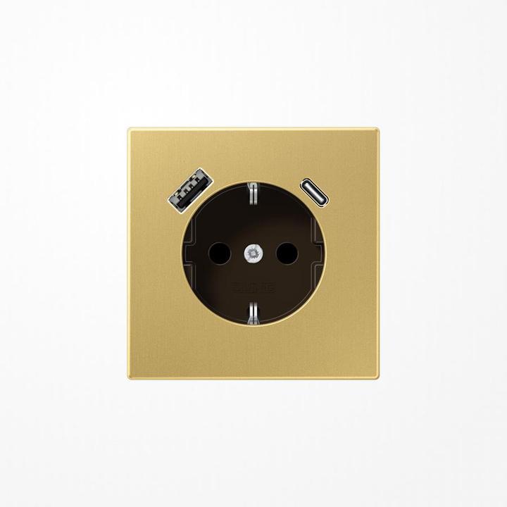 Actual product image JUNG ME1520-15CAC SCHUKO socket outlet w.USB