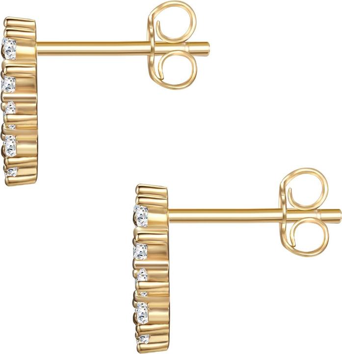Actual product image Glanzstücke München Ladies Flower/Circle Sterling Silver Cubic Zirconia Yellow Gold - 31374 (Sterling Silver)