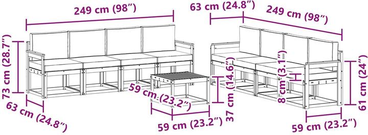 Produktbild vidaXL Gartensofa-set