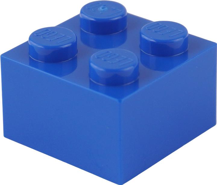 Actual product image LEGO 2x2 bricks blue - 50 pieces - Blue bricks 3003 (3003, LEGO Accessories)
