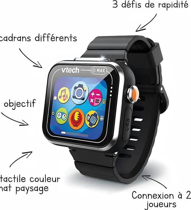 Produktbild VTech KidiZoom Smartwatch MAX noire