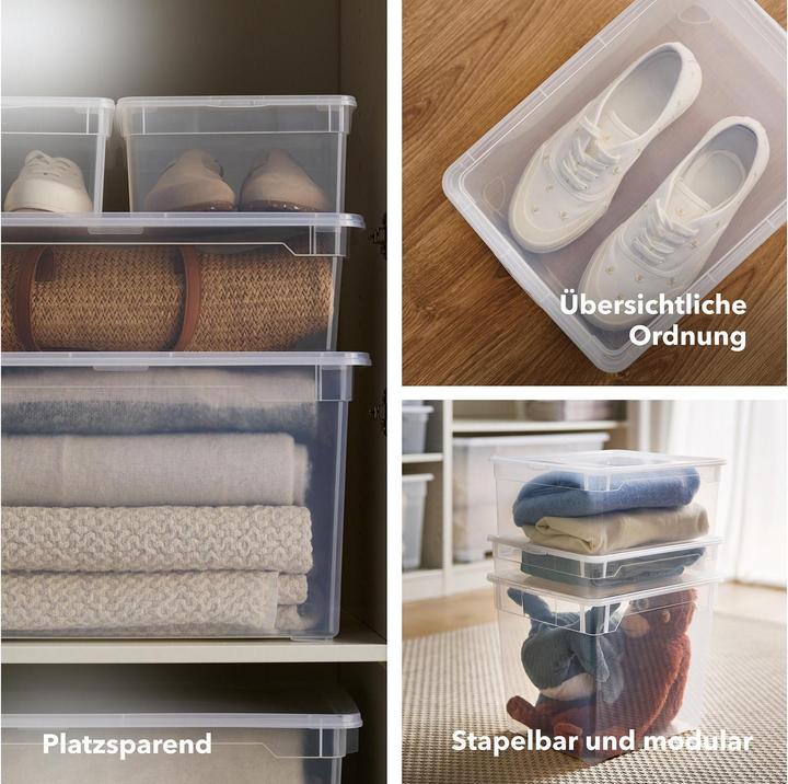 Immagine prodotto Rotho Aufbewahrungsbox Clearbox 18 l, 4 Stück (18 l)