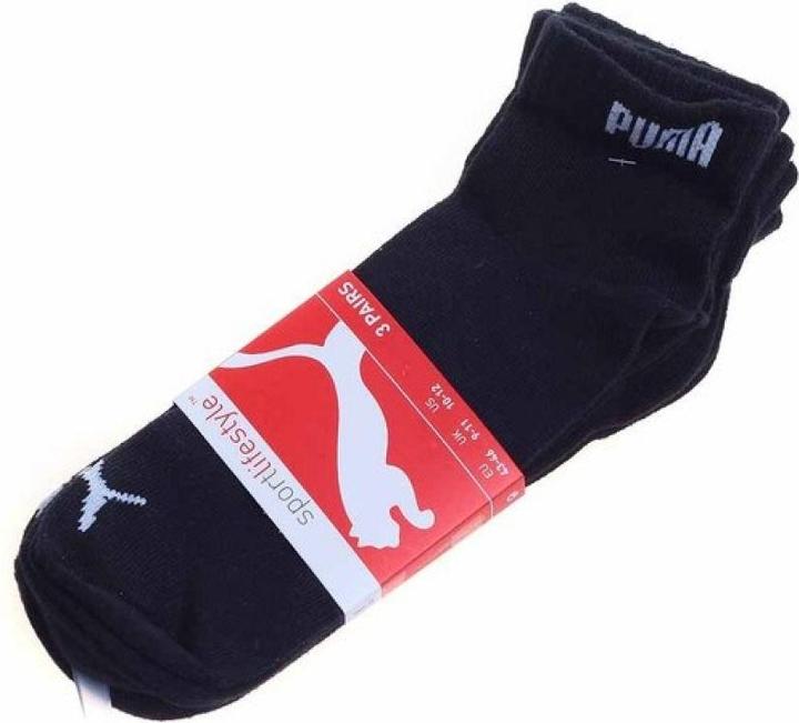 Produktbild Puma Quarter Socken 3er Pack Quarter, Unisex, Schwarz, UK 2.5-5 (35 - 38)