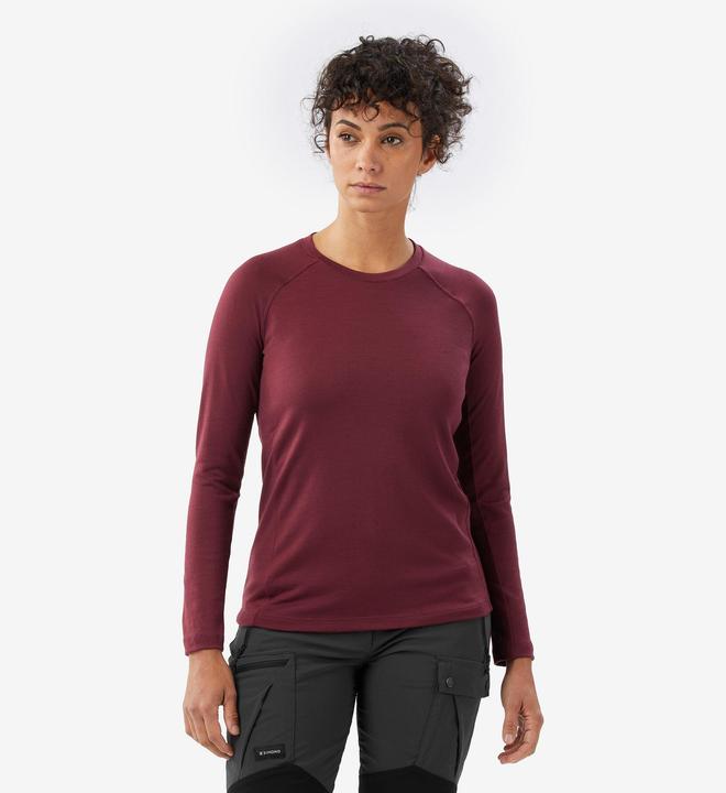 Actual product image Simond Merinoshirt Damen langarm - Merino Resist bordeauxrot (S)