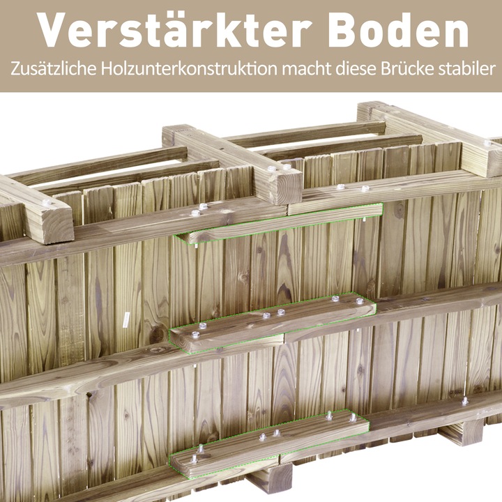 Produktbild Outsunny Gartenbrücke mit Geländer
