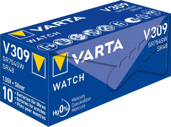 Immagine prodotto Varta V 309 - batteria SR48 - ossido di argento - 70 (1 pz., SR48, 70 mAh)