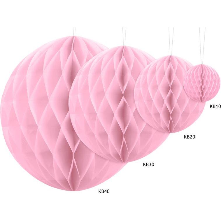 Thumbnail - Partydeco Honeycomb Ball, light pink, 40cm (1 pkt / 1 pc.)
