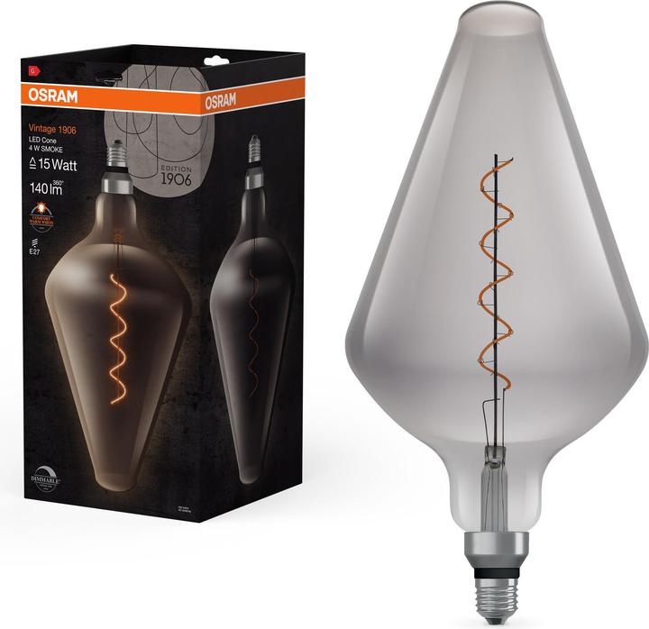 Produktbild Osram Vintage 1906 Led Big Special Shapes (E27, 4 W, 140 lm, 1 x, G)