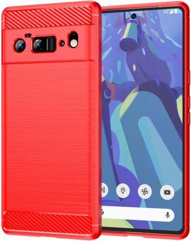 Actual product image Cover-Discount Google Pixel 6 Pro - metal carbon look hull red (Google Pixel 6 Pro)