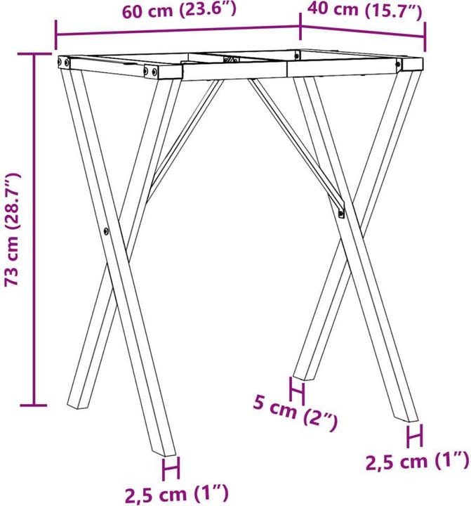 Actual product image vidaXL Esstischbein