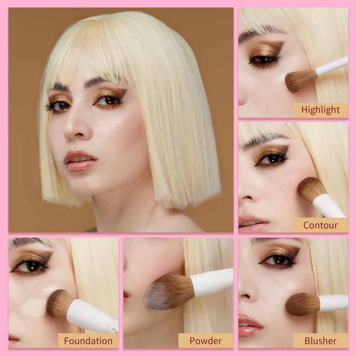 Actual product image Jessup Makeup Brushes 14pcs Premium Synthetic Powder Foundation Brush Set (Foundation)