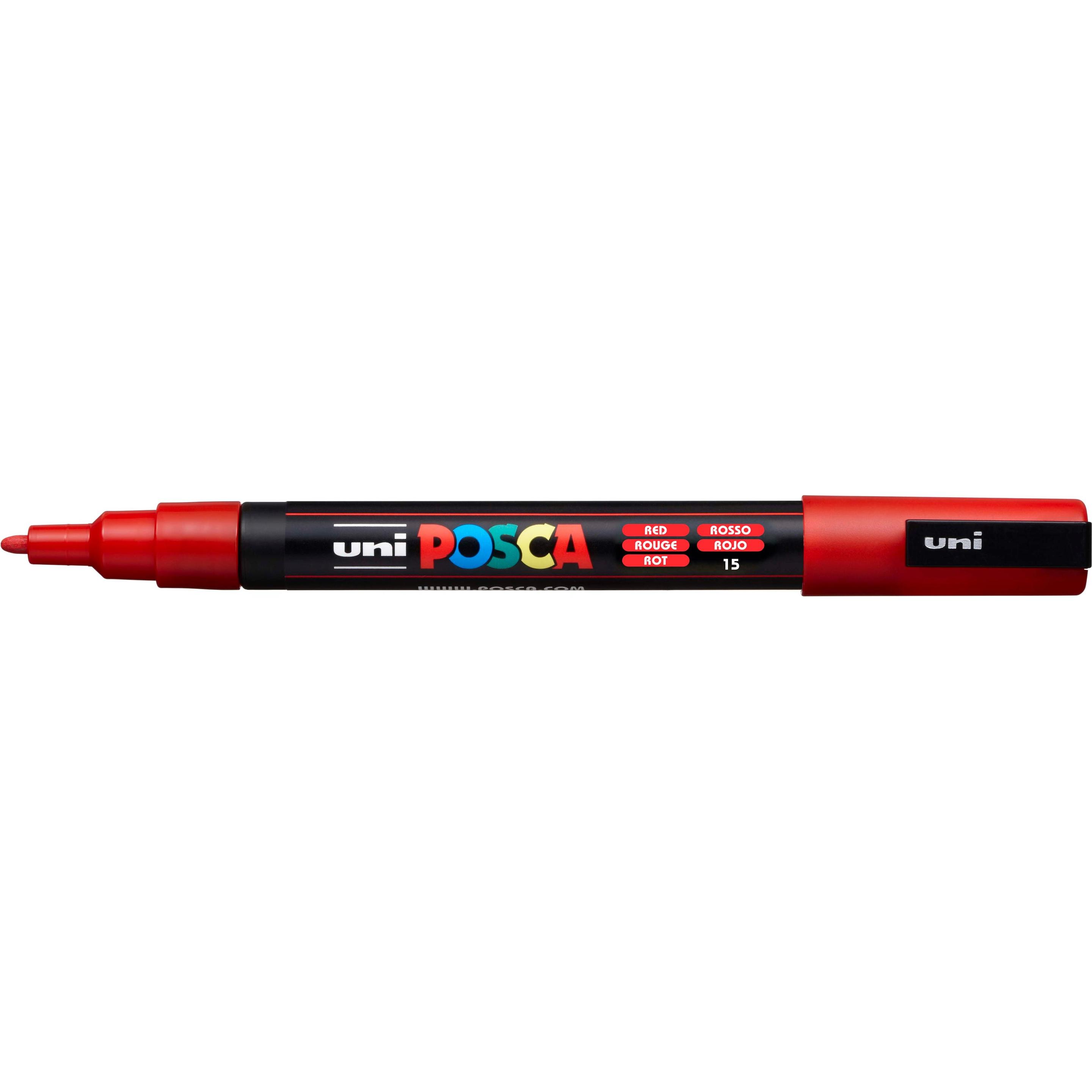 6x Posca, Marker, Marker PC-3M Rundspitze (Rot, 0.90 mm, 1 x)