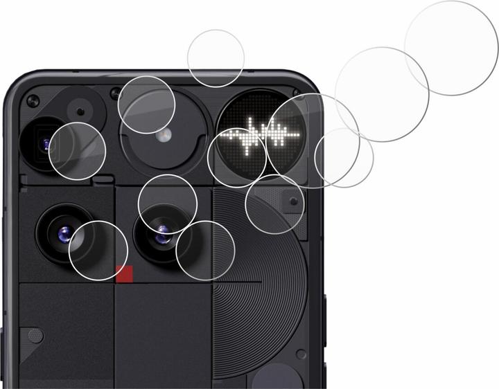 Actual product image Savvies 3x Smart Glass - 9H Hybrid Glass Screen Protector for Nothing Phone (3) (ONLY Camera Lens) (3 pcs., Nothing Phone (3))