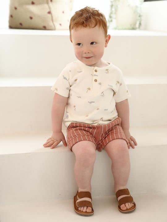 Image du produit Vertbaudet Weiche Baby Musselin-Shorts mit Streifen