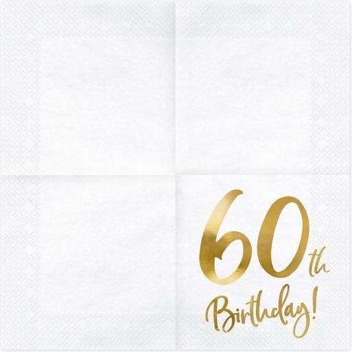 Actual product image Partydeco 60 Jahre (20 pcs., 33 x 33 cm)