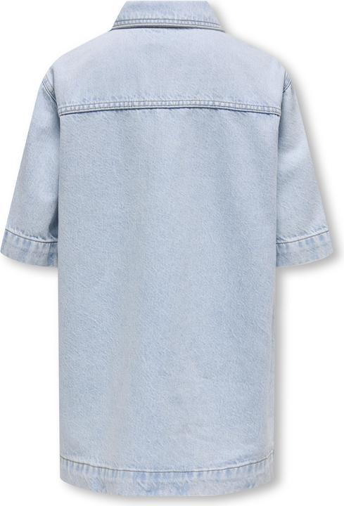 Image du produit Only Locker geschnitten Hemdkragen Kastige Ärmel Kurzes Kleid Jeanskleid (158)