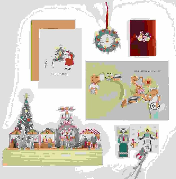 Produktbild Rico Design Motivpapierblock Weihnachtsmarkt 22 Blatt, 120-270 g/m² (120 g/m², 22x)