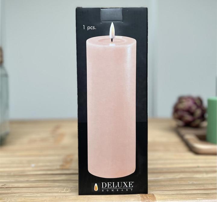 Image du produit Deluxe Homeart Bougie ronde LED rose clair (1 x)