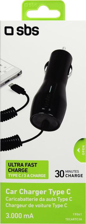 Image du produit SBS Chargeur de batterie portable pour voiture, connexion USB type C