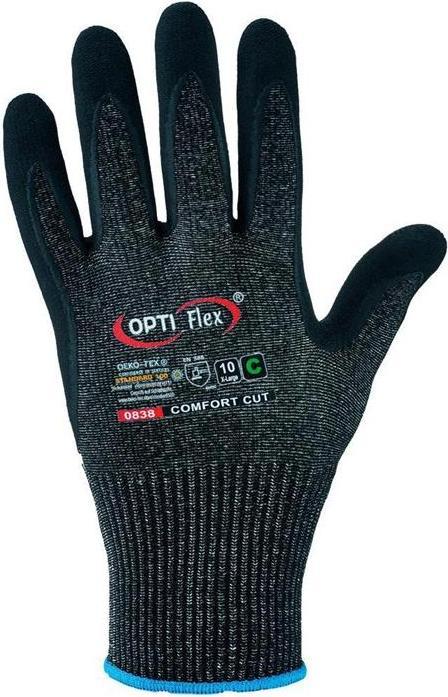 Actual product image Opti Flex Cut protection glove Comfort Cut size 10 black mottled/black EN 388 PPE category II (10)