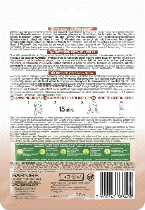 Image du produit Garnier Masque de tissu (40 g)