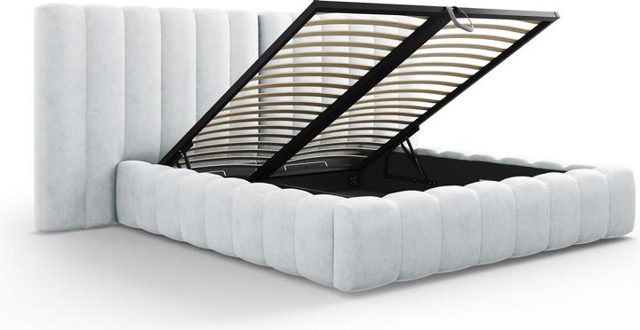Actual product image Micadoni Storage Bed With Double Headboard, "Kelp", 230x250x100Made in Europe (160 x 200 cm)