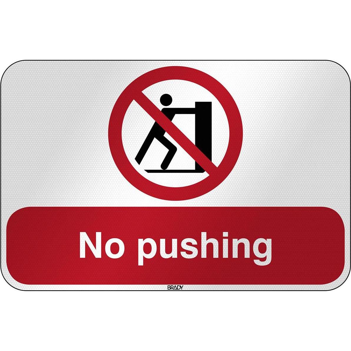 Brady, Sicherheitskennzeichnung, ISO Safety Sign - No pushing