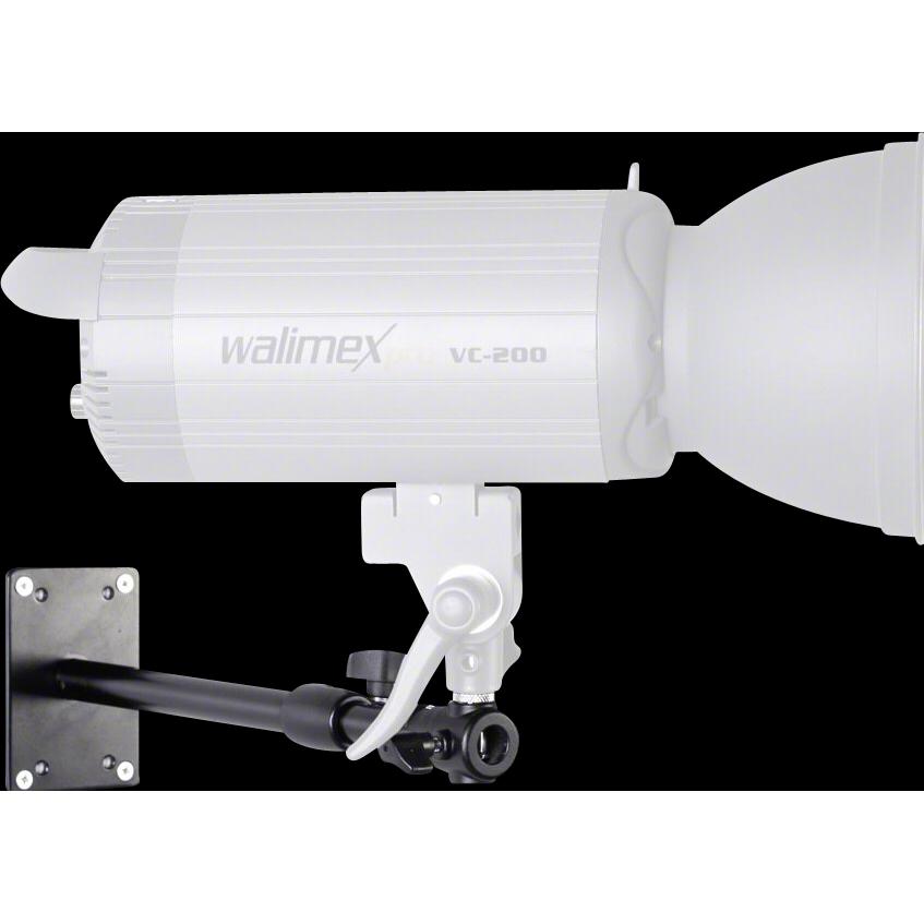 Walimex pro Wand- Deckenstativ (54 cm, 6 kg), Lampenstativ, Schwarz