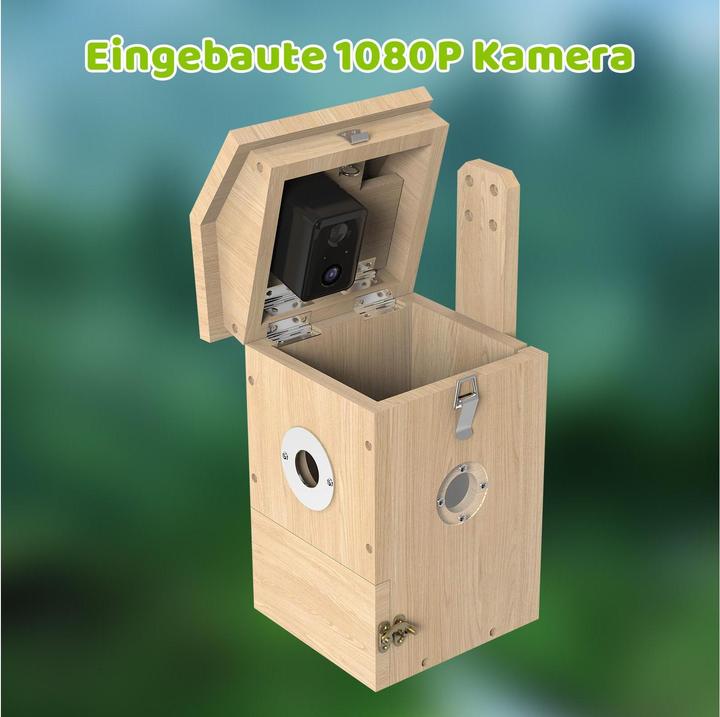 Image du produit Sanilu Clean Sanilu Vogel Nistkasten mit Kamera, Solarpanel inklusive