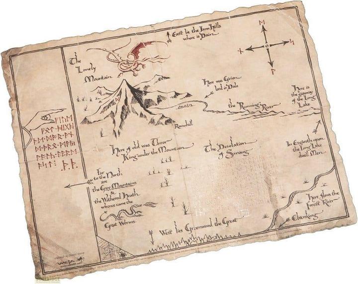 Weta Workshop Le Hobbit impression Art Print Thorin's Map 40 x 30 cm (30 x 40 cm)