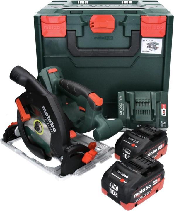 Produktbild Metabo KS 18 LTX 57 Akku Handkreissäge 18 V 165 x 20 mm ( 601857840 ) + 2x 10,0 Ah Akku + Ladegerät