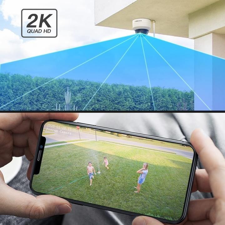 Actual product image Foscam Outdoor IP Security Camera with 4MP HD, 4x Zoom, Alexa Compatible, Human Detection