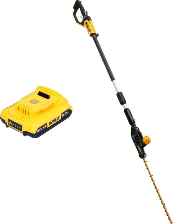 DeWalt DCMPH 566 N Akku Stabheckenschere 18 V 55 cm + 1x Akku 2,0 Ah - ohne Ladegerät (Akkuheckenschere)
