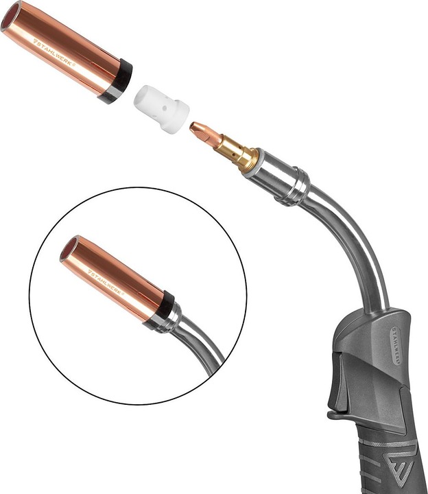 Actual product image Stahlwerk Water-cooled MIG MAG welding torch AK501D | MB501D up to 500 A