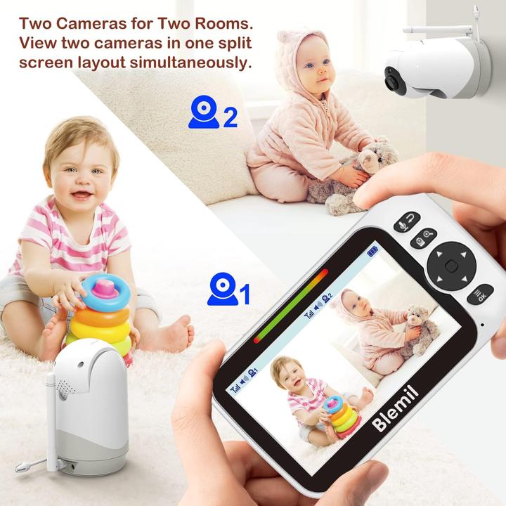 Produktbild Blemil Babyphone mit 2 Kameras (Babyphone Audio, Babyphone mit Kamera)
