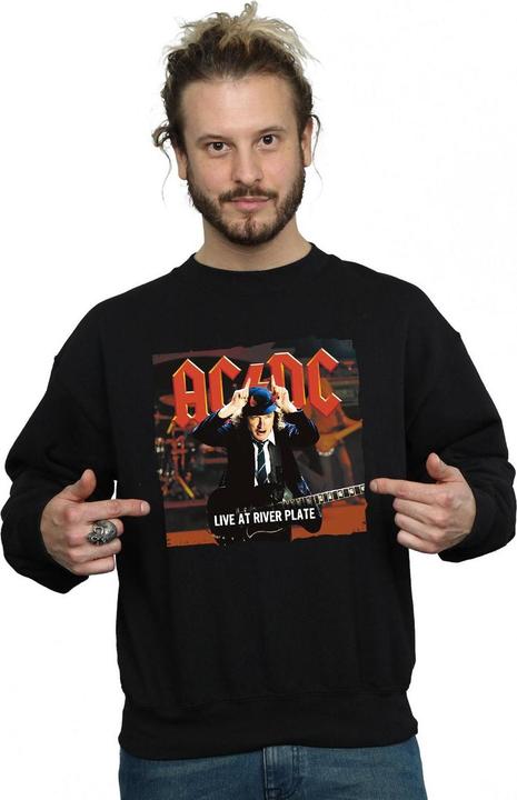 Actual product image AC/DC Mens Live At River Plate Columbia Records Cotton Sweatshirt (XL)