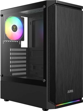 Gamdias Boitier Moyen Tour ATX Aura GC8 RGB avec panneau vitré (Noir) (ATX, mATX, Mini-ITX)