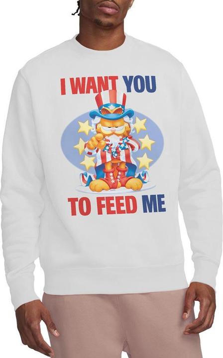 Actual product image Garfield Unisex Adult I Want You Sweatshirt (S)