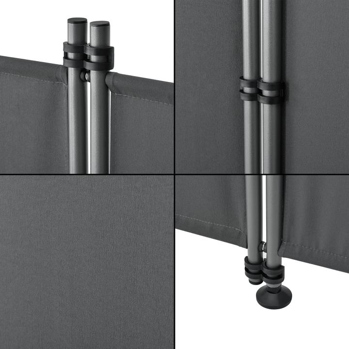 Pro-Tec Cloison extérieure Modica 170x215cm Paravent Paroi espagnole Jardin Gris (215 cm)