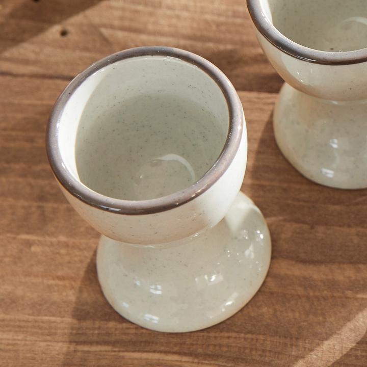 Produktbild Loberon Eierbecher 6er Set Biarré grau (6 x)