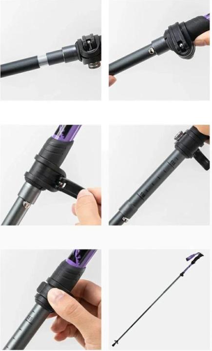 Actual product image Qunature Other goods Nordic Walking Trekking Poles Aluminum 110 - 130 cm - Purple (110 - 130 cm)
