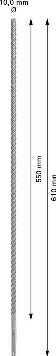 Produktbild Bosch Zubehör PRO SDS plus-5X Hammerbohrer, 10 x 550 x 610 mm (10 Millimeter)