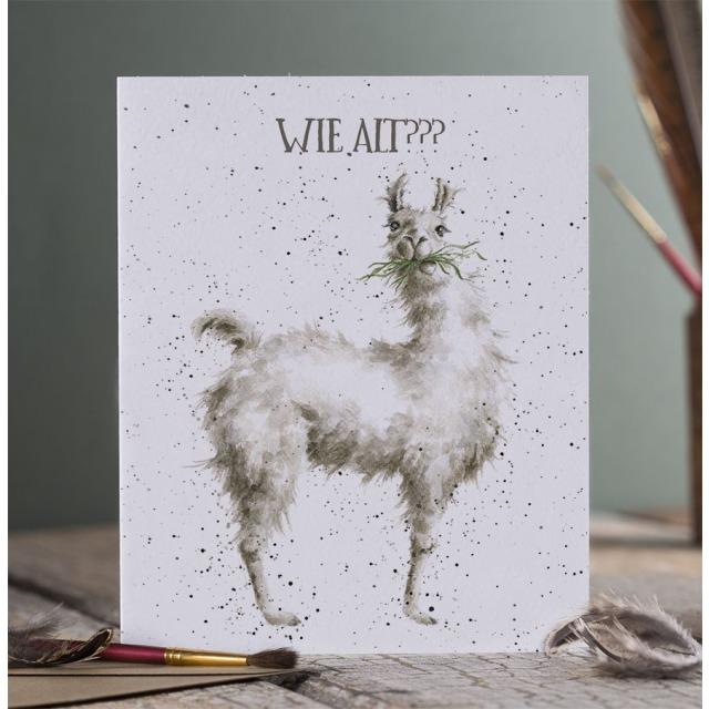 Immagine prodotto Wrendale Design Geburtstagskarte - Lama WIE ALT??? Wrendale Designs (1 pz.)