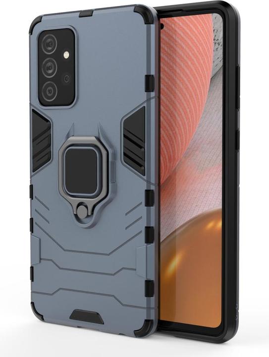 Image du produit Hurtel Ring Armor Case Kickstand Tough Rugged Cover pour Samsung Galaxy A72 4G bleu (Samsung Galaxy A72)