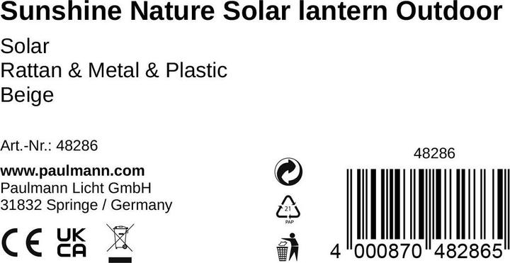 Productafbeelding Pauleen Lantaarn Zonneschijn Natuur (Ø 26 x 41 cm, 1 x)