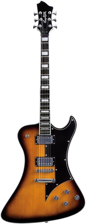 Actual product image Hagstrom Electric Guitar, Fantomen, Tobacco Sunburst (Electric guitar, Mahogany, Maple)