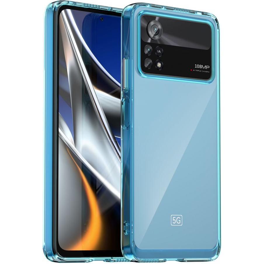 Hurtel Outer Space Case for Xiaomi Poco X4 Pro 5G cover with a flexible frame blue (Xiaomi Poco X4 Pro 5G), Smartphone H...