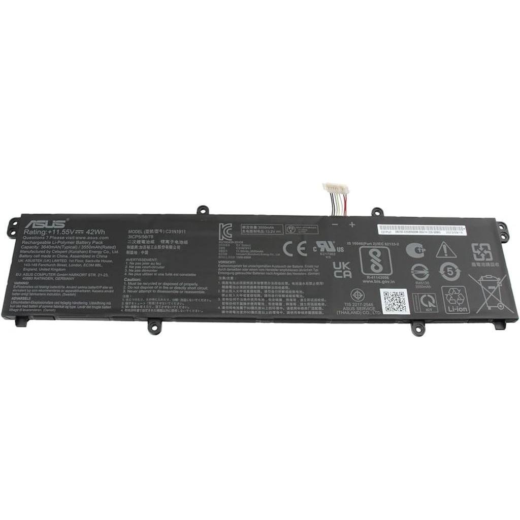 ASUS Battery C31N1911 3640mAh / 42Wh / 11.55V / 3 cells (3 Zellen, 3640 mAh), Notebook Akku