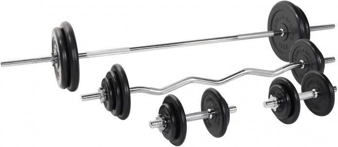 Produktbild Gorilla Sports Komplettset (6 x 1.25 kg, 6 x 2.5 kg, 2 x 5 kg, 2 x 10 kg, 2 x 15 kg)