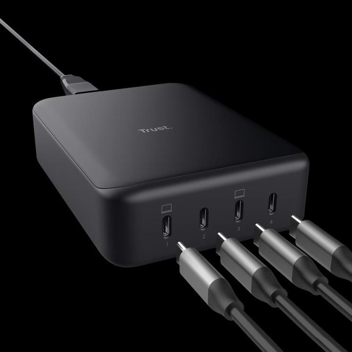 Productafbeelding Trust MAXO 240W 4-poorts USB-C-bureaulader (240 W, 4 ports)